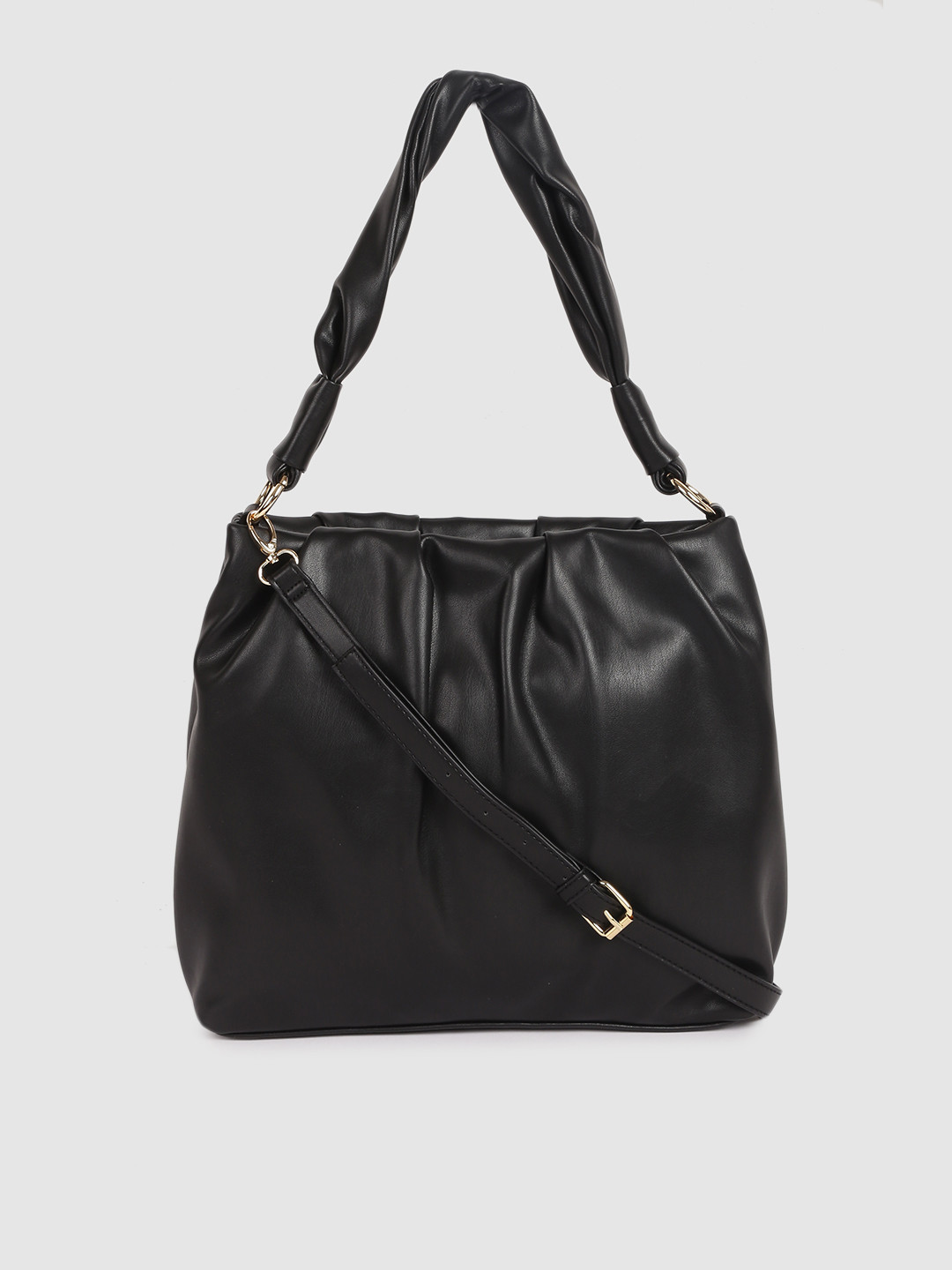 Buy Accessorize Black Ruched Shoulder Bag Handbags for Women 13804282