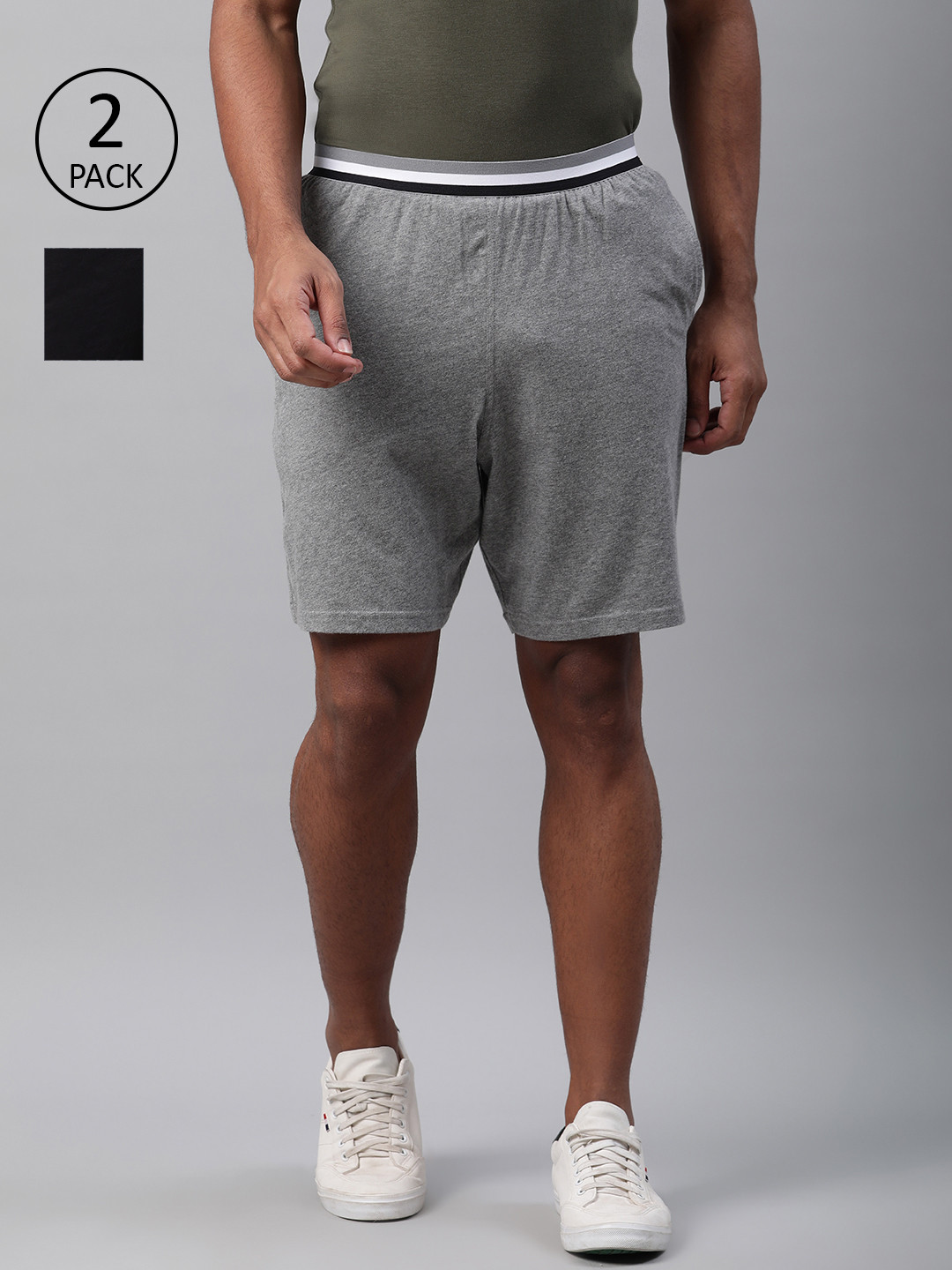 Buy Marks & Spencer Men Pack Of 2 Solid Regular Shorts Shorts for Men