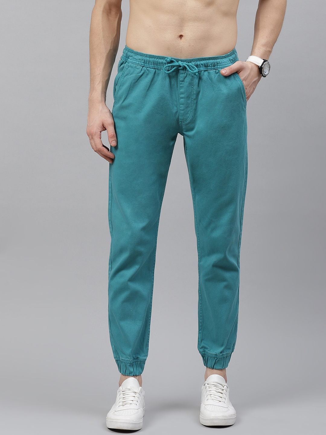 teal blue joggers