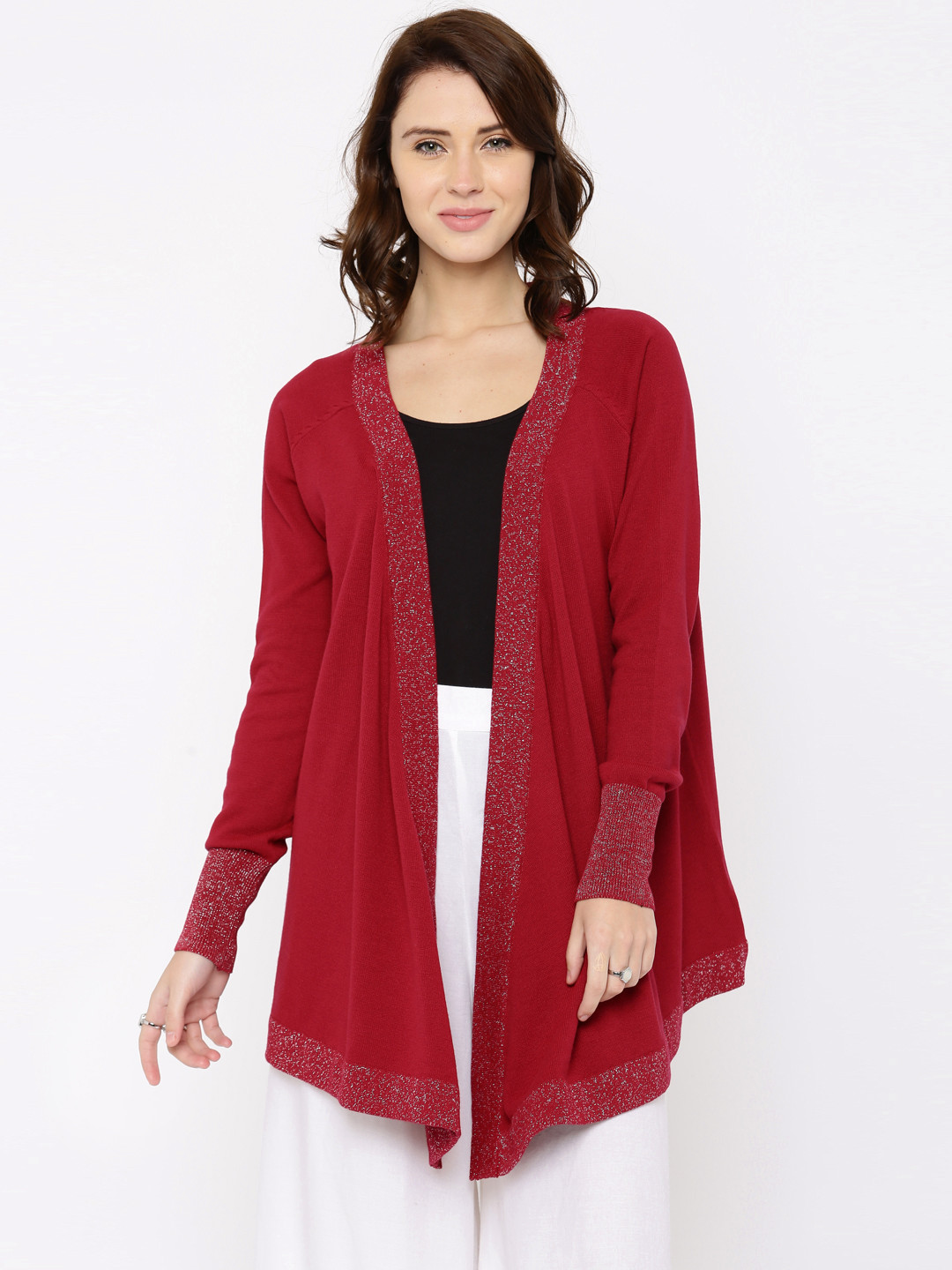 Buy Anouk Red Shimmery Shrug Shrug for Women 1382052 Myntra