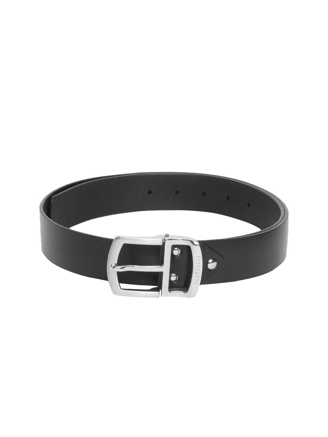 Buy Van Heusen Men Black Solid Leather Belt - Belts for Men 13826762 ...