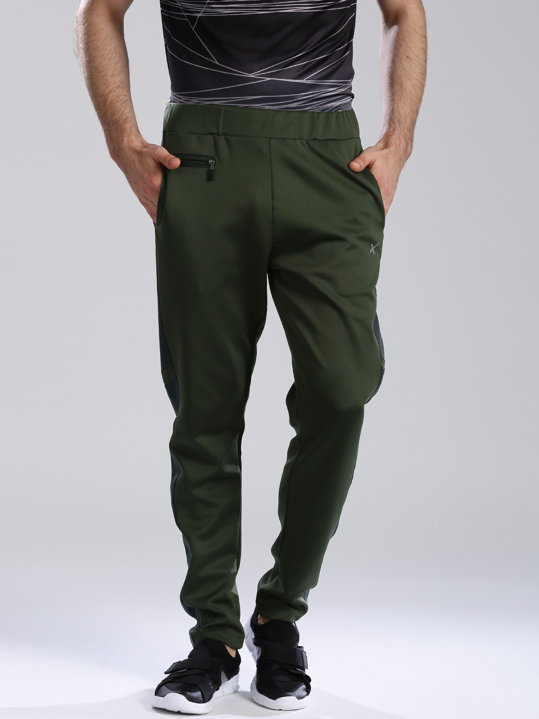 Buy HRX By Hrithik Roshan Olive Green Active Track Pants - Track Pants ...
