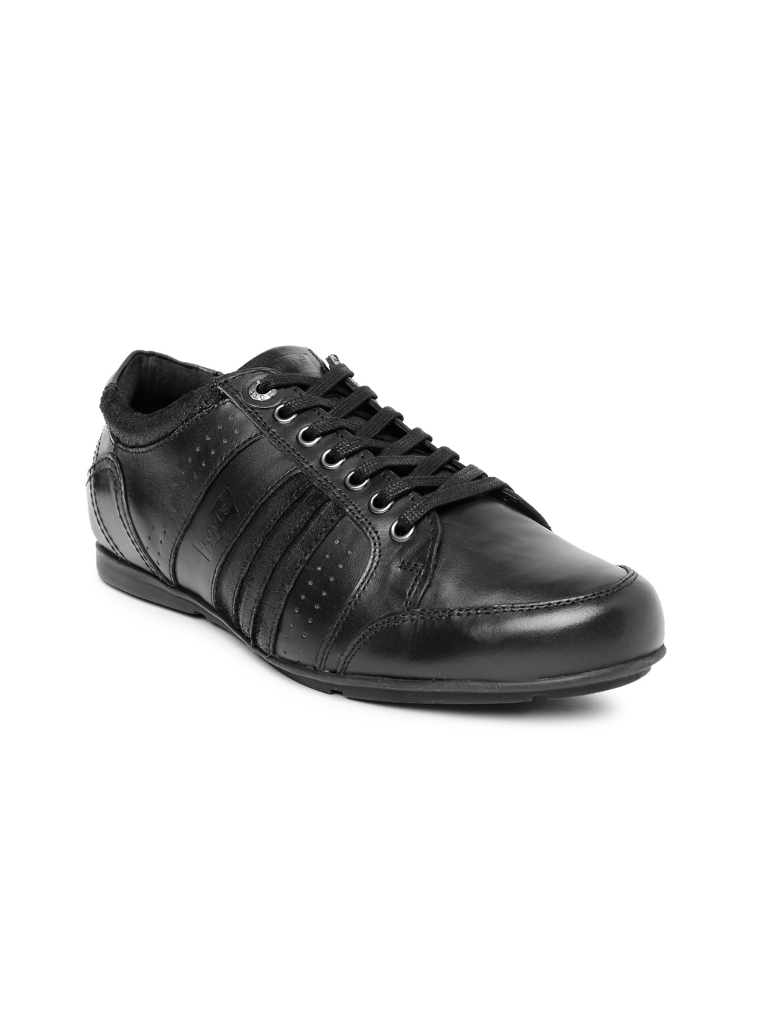 Buy Levis Women Black Solid Leather Sneakers - Casual Shoes for Women ...