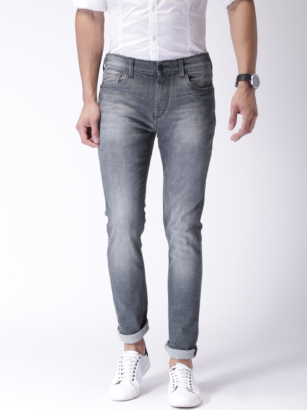 Buy Moda Rapido Grey Washed Skinny Fit Jeans - Jeans for Men 1384422 ...