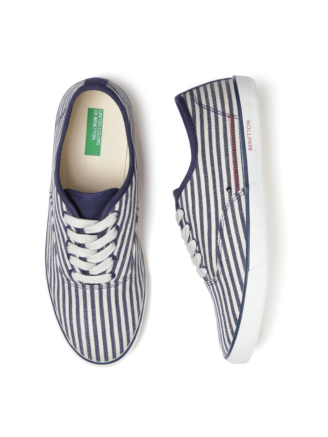 united colors of benetton men white textured sneakers