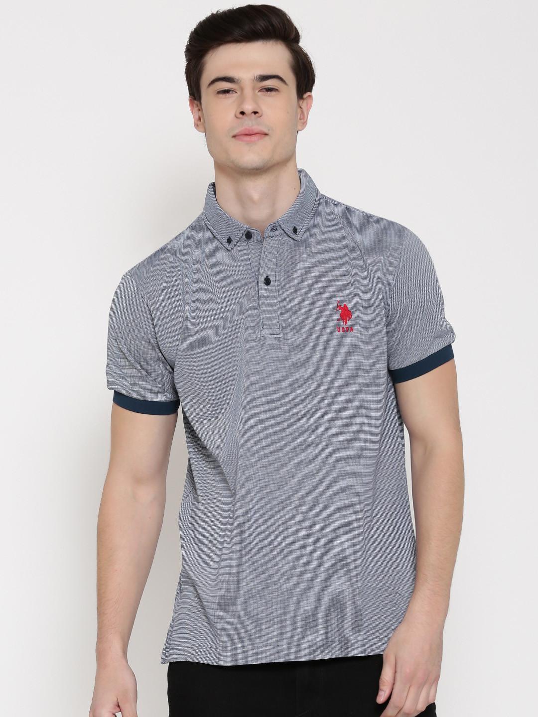 Buy U.S. Polo Assn. Navy Polo T Shirt Tshirts for Men 1385063 Myntra
