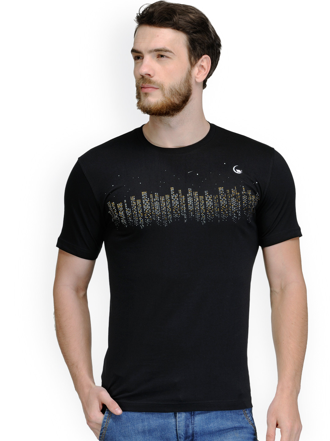 Buy Slingshot Black Printed T Shirt Tshirts for Men 1385253 Myntra