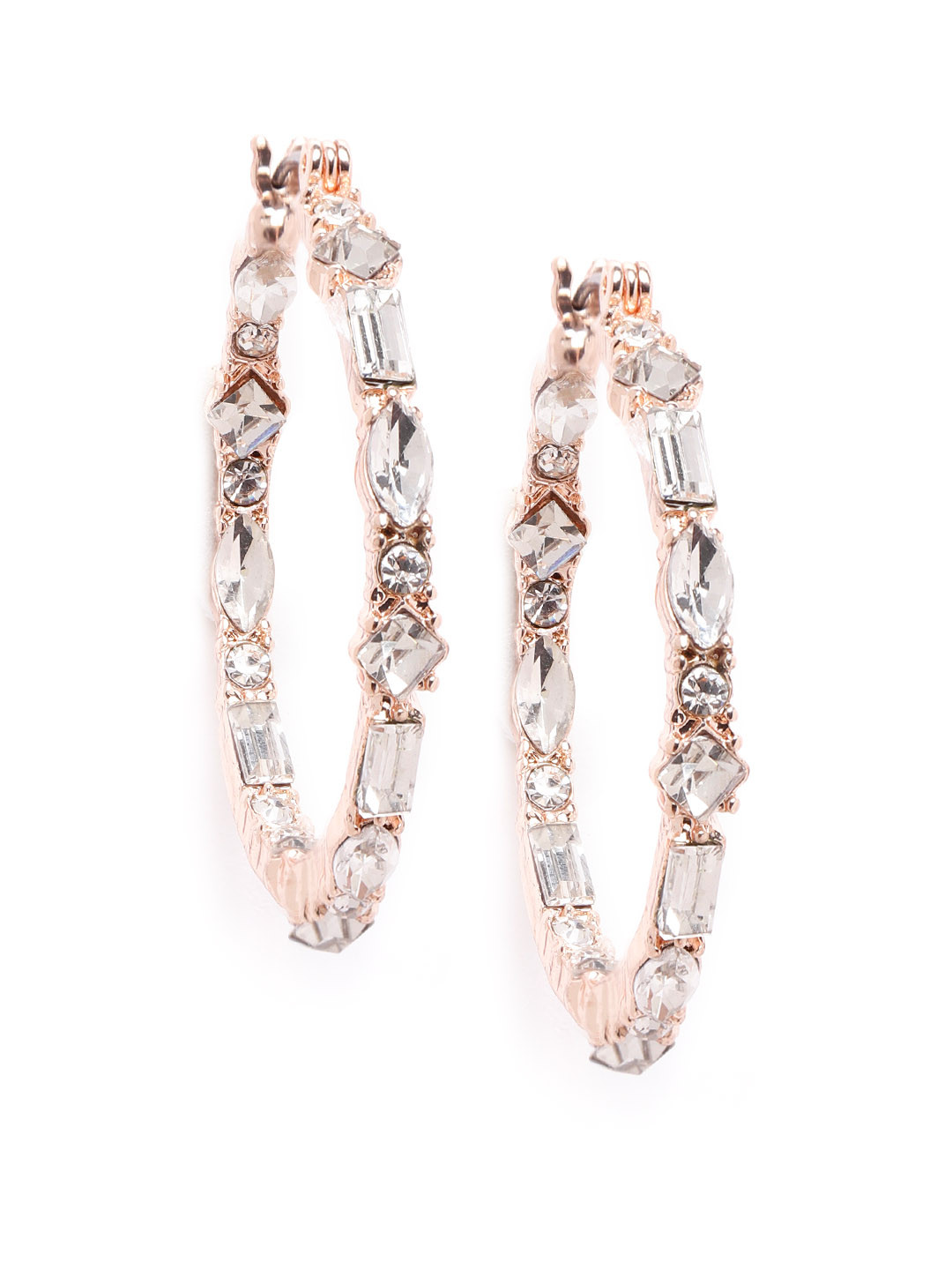 Buy Forever New Rose Gold Plated Hypoallergenic Stone Studded Circular