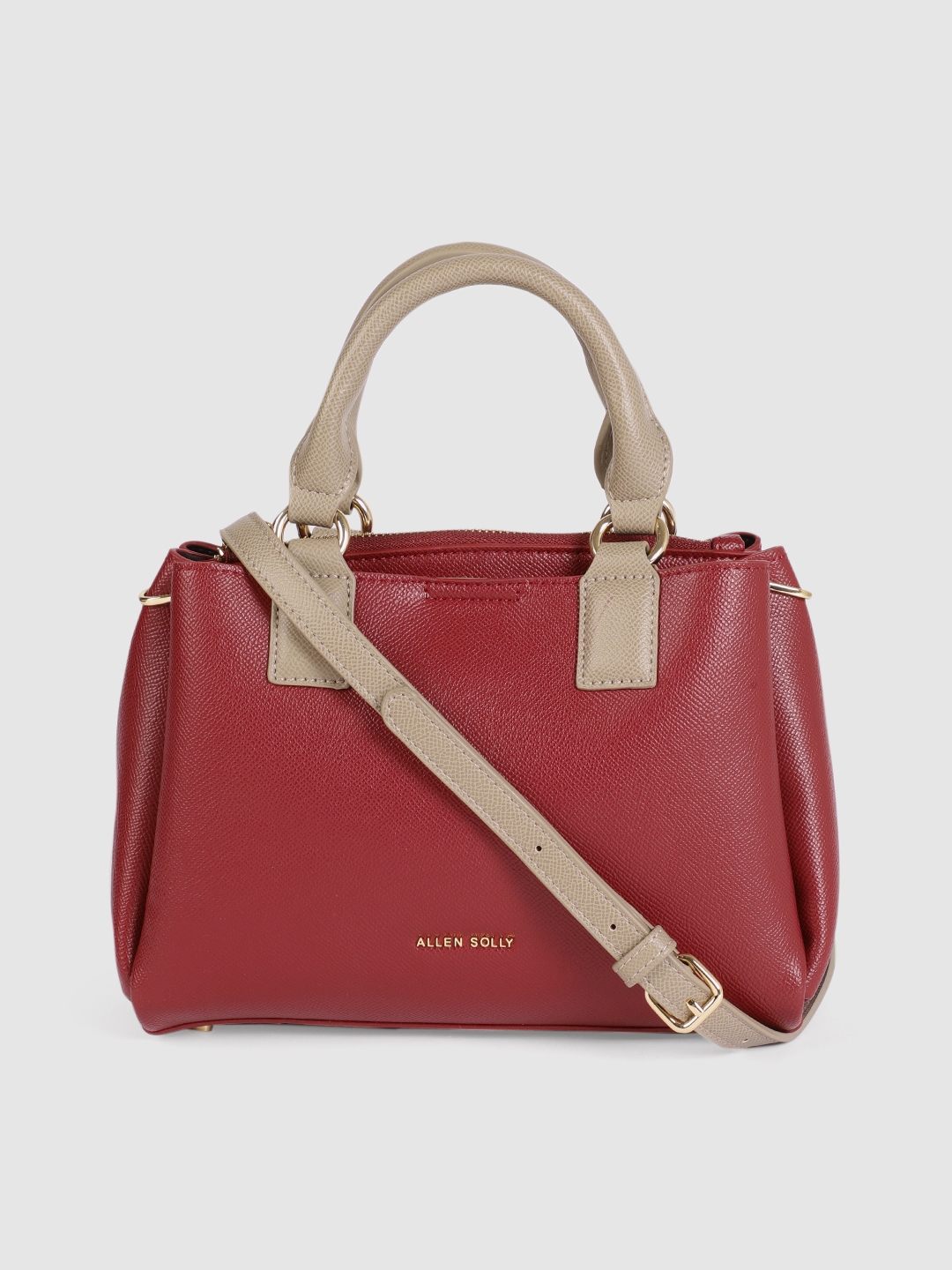 Buy Allen Solly Red Solid Handheld Bag - Handbags for Women 13861632 ...
