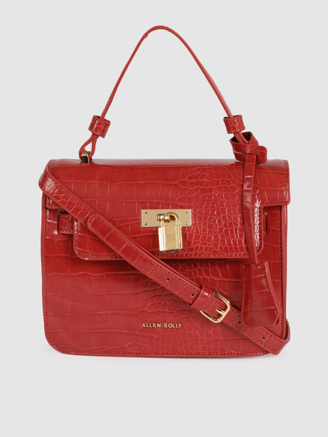 Buy Allen Solly Red Textured Handheld Bag - Handbags for Women 13861660 ...