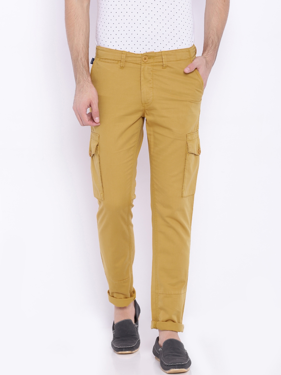 mustard cargo pants