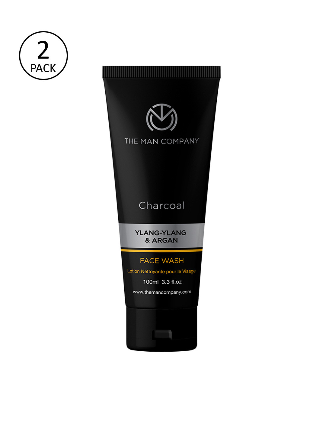 Buy THE MAN COMPANY Set Of 2 Ylang Ylang & Argan Charcoal Face Wash