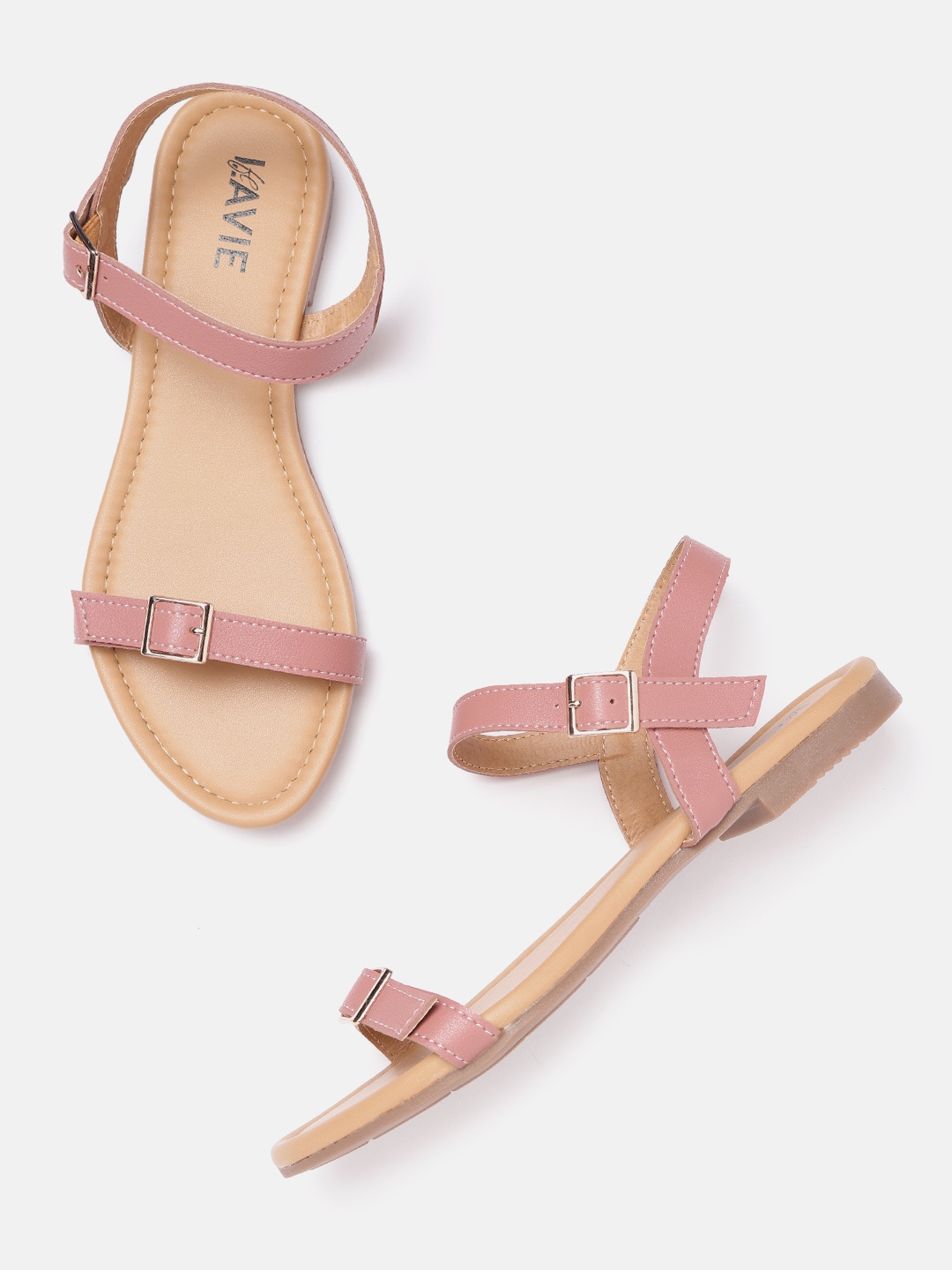 open toe flats myntra