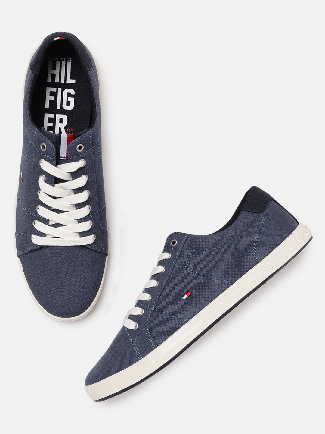 Buy Tommy Hilfiger Men Blue Solid Sneakers Casual Shoes for Men