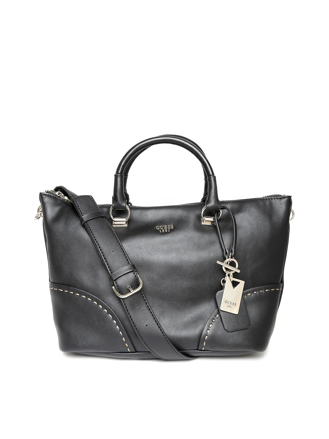 Buy GUESS Black Handbag With Sling Strap Handbags for Women 1387547