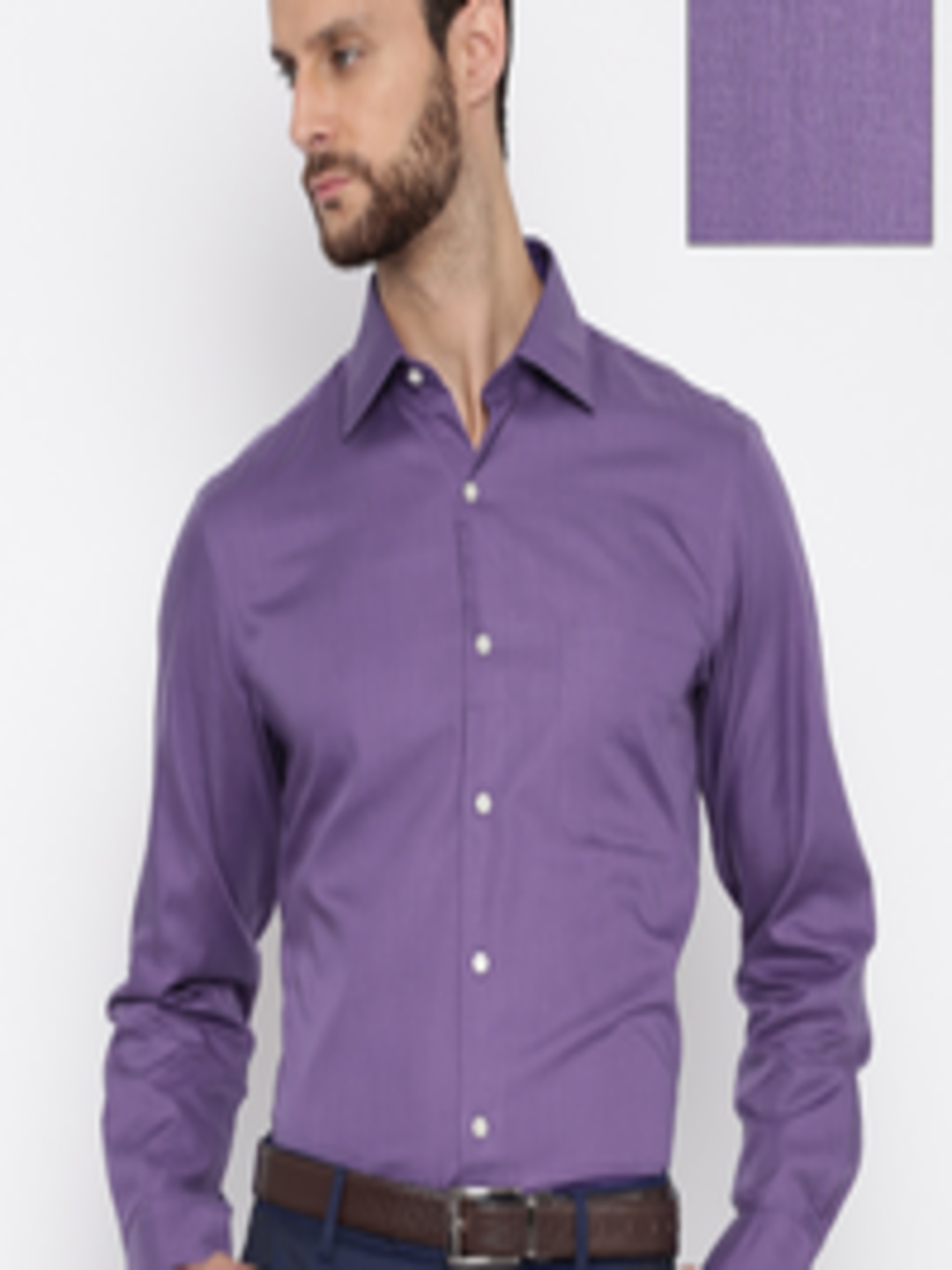 Buy Arrow Men Purple Regular Fit Formal Shirt - Shirts for Men 1387865 ...