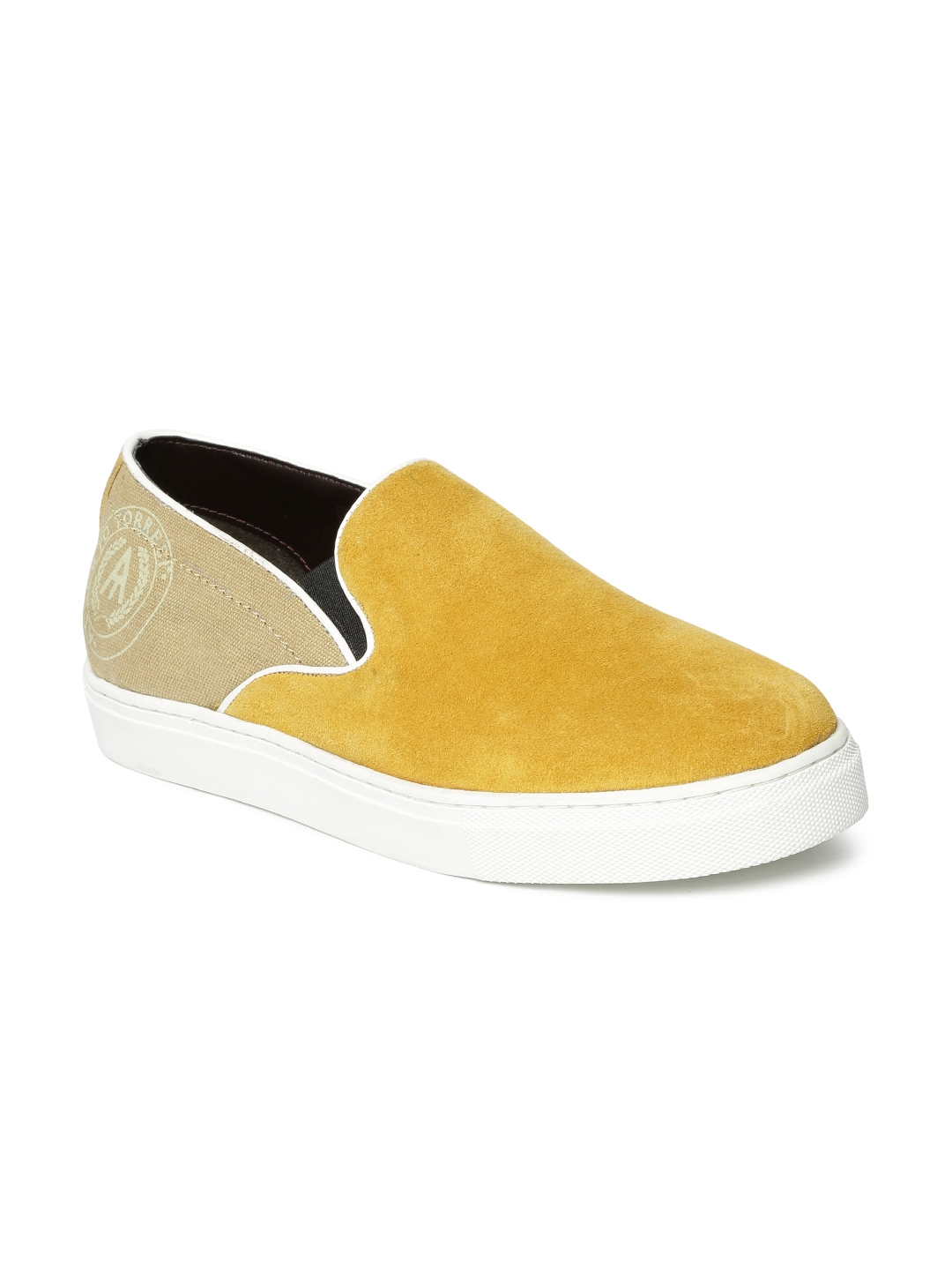 yellow slip on trainers