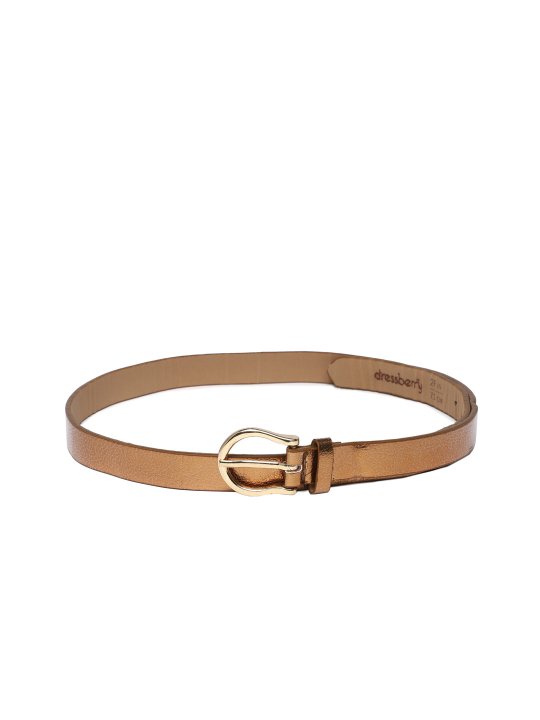 Buy DressBerry Women Gold Coloured Solid Belt Belts for Women
