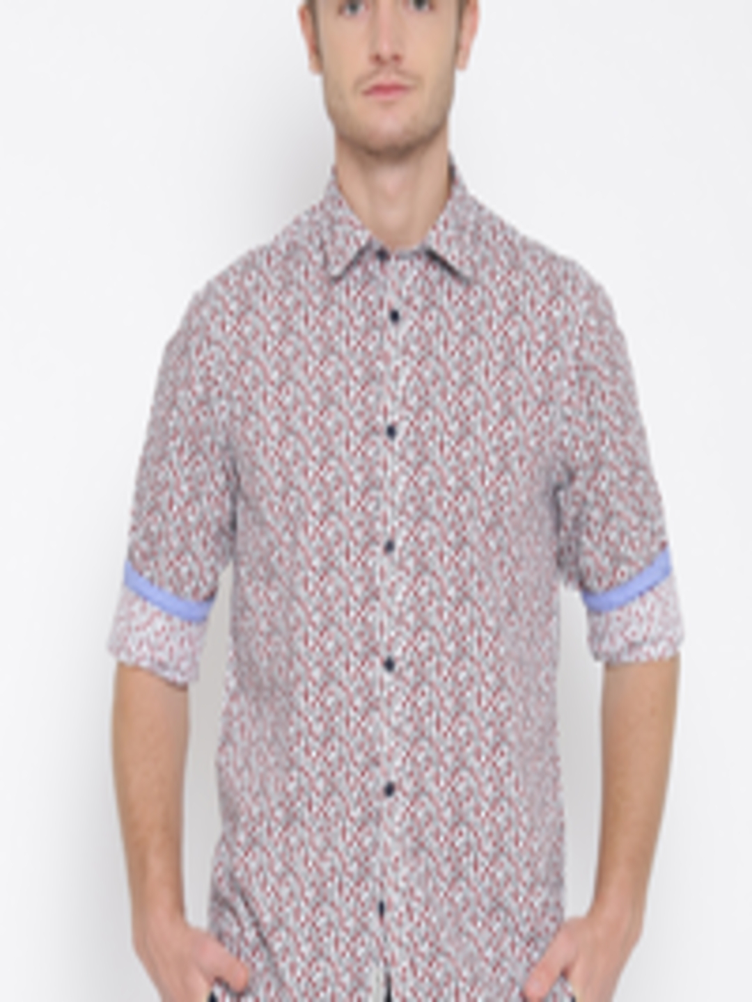 Buy Blackberrys Multicoloured Printed Slim Casual Shirt - Shirts for ...