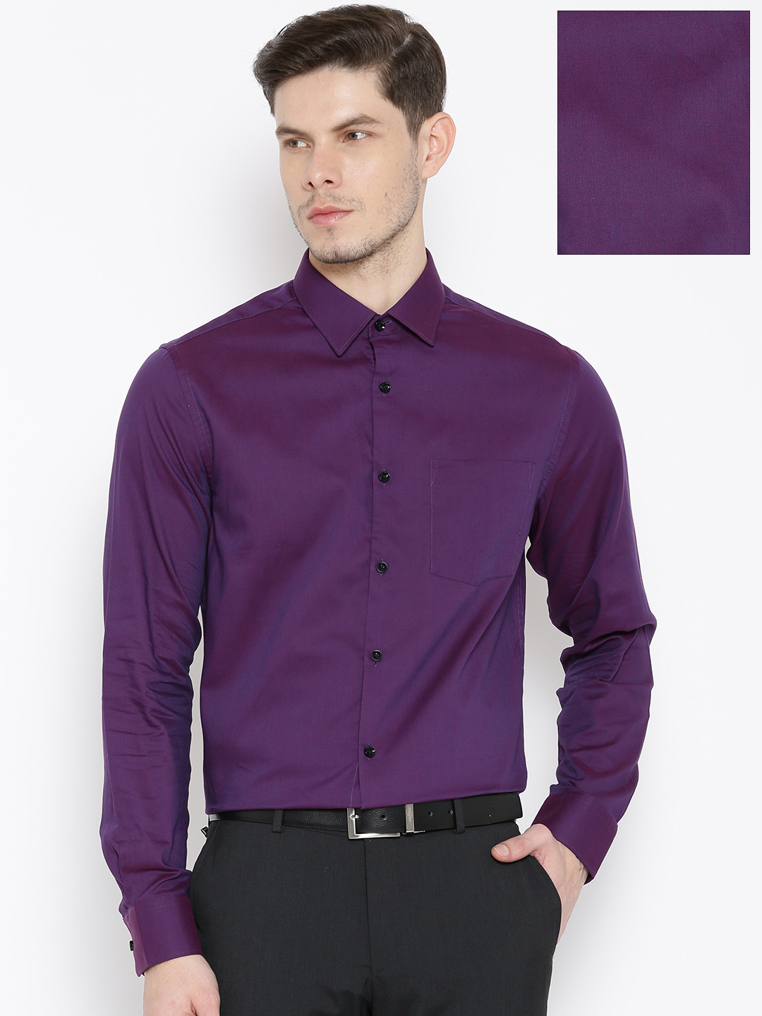 Buy Blackberrys Purple Slim Formal Shirt Shirts for Men 1389094 Myntra