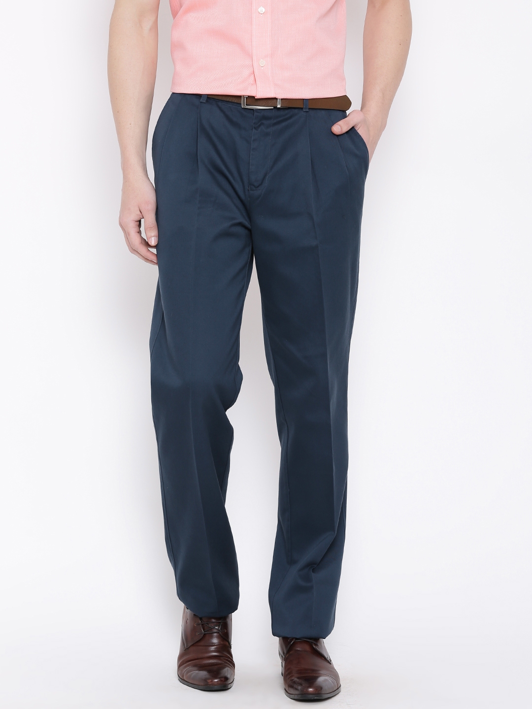 pleated formal trousers