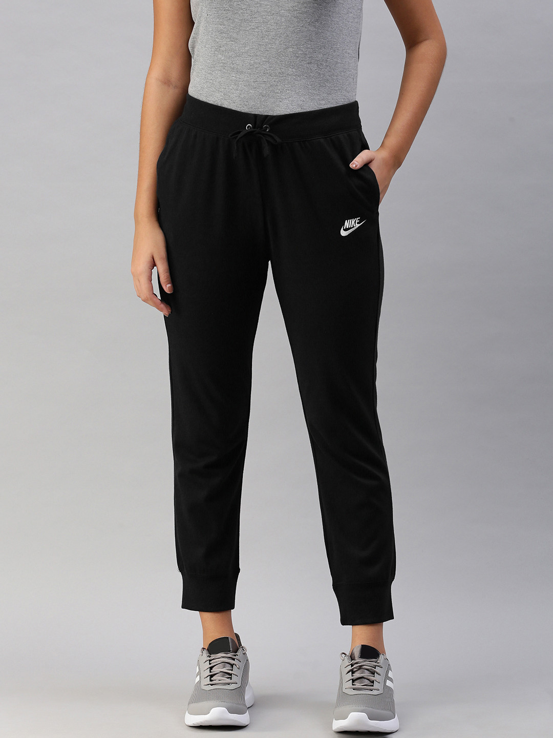Buy Nike Women Black Regular Fit NSW PANT JRSY NFS Solid Joggers