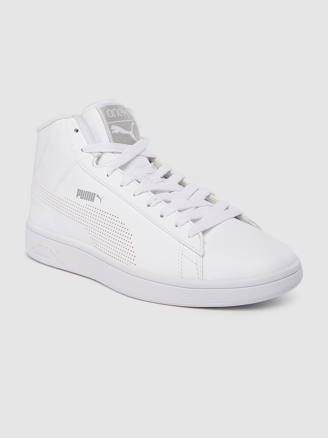 Buy One8 X PUMA Men White Solid Smash Mid Cut Sneakers - Casual Shoes ...
