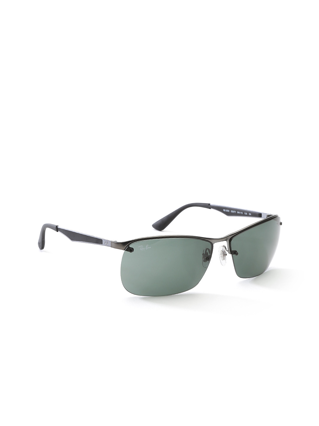 Buy Ray Ban Men Half Rim Rectangular Sunglasses 0RB3550029/7164 ...