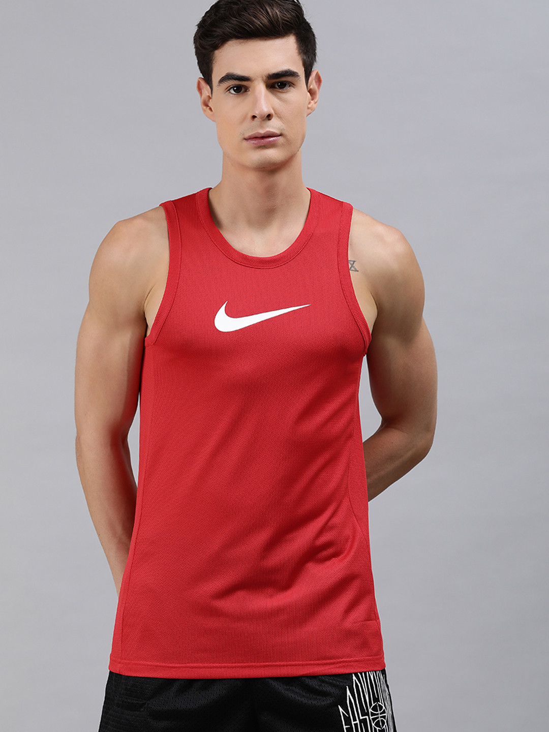 nike t shirts mens red and black