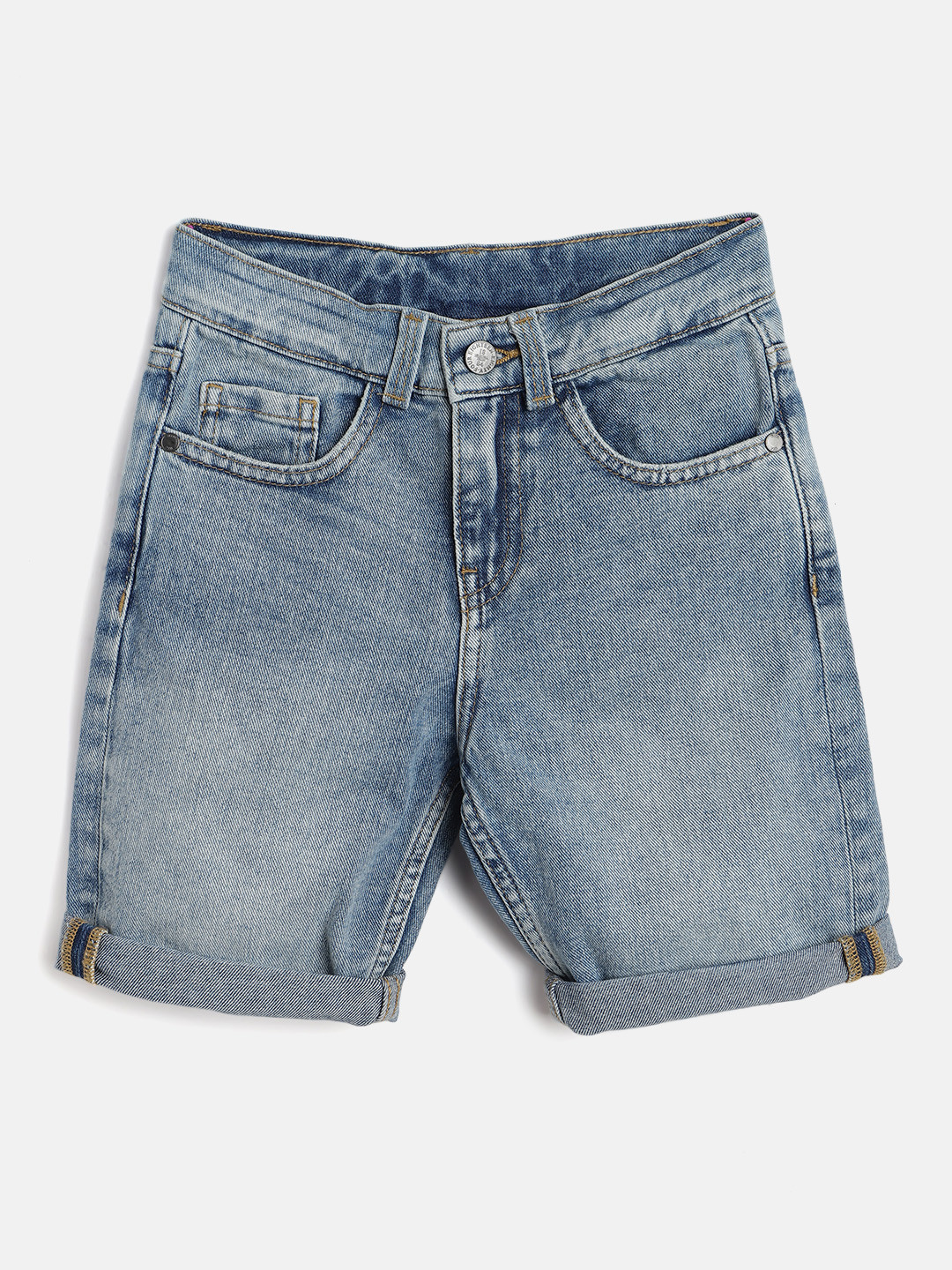 Buy Marks & Spencer Boys Blue Pure Cotton Washed Regular Fit