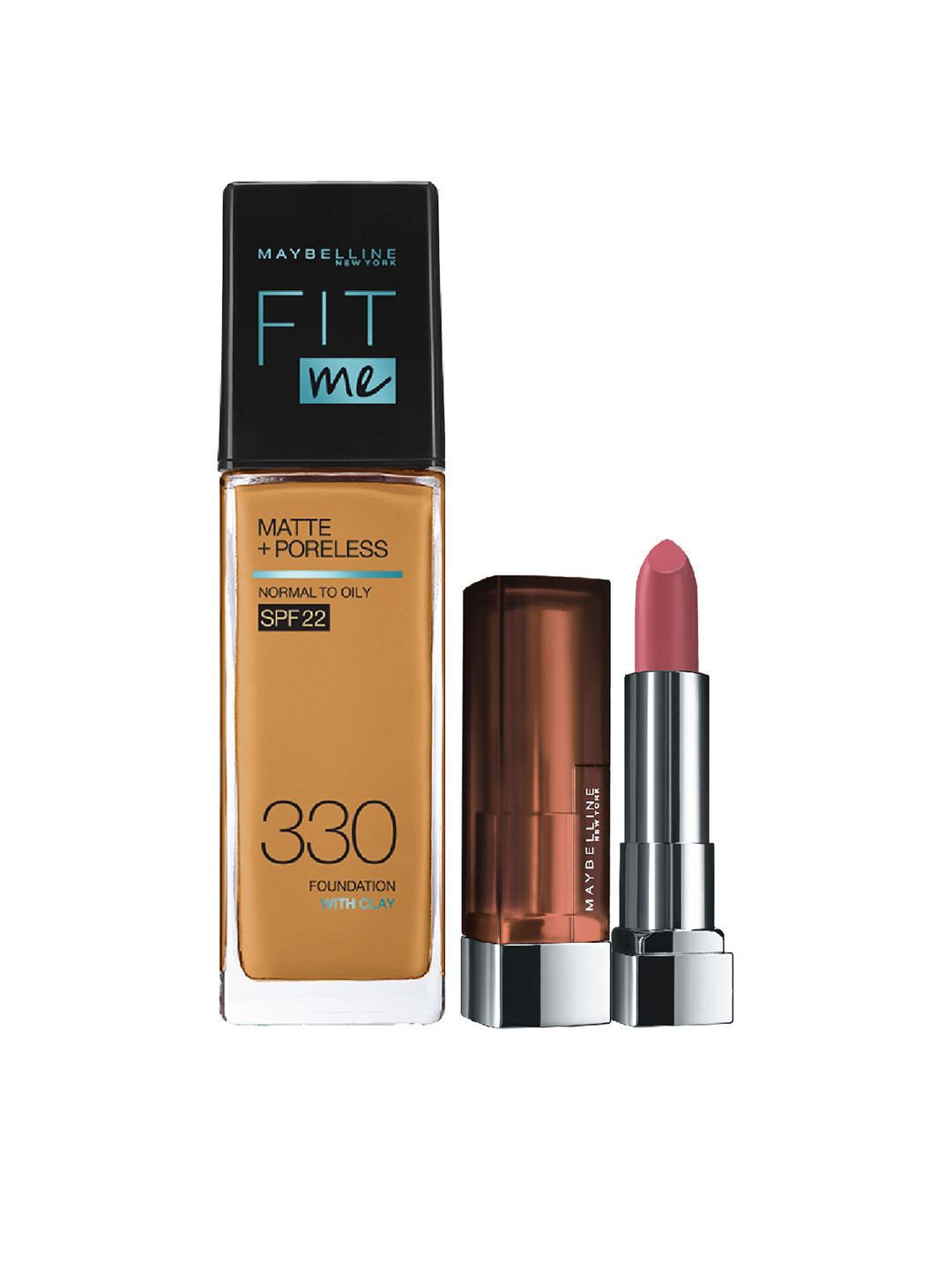 Buy Maybelline New York Fit Me Foundation + Mini Lipstick Combo
