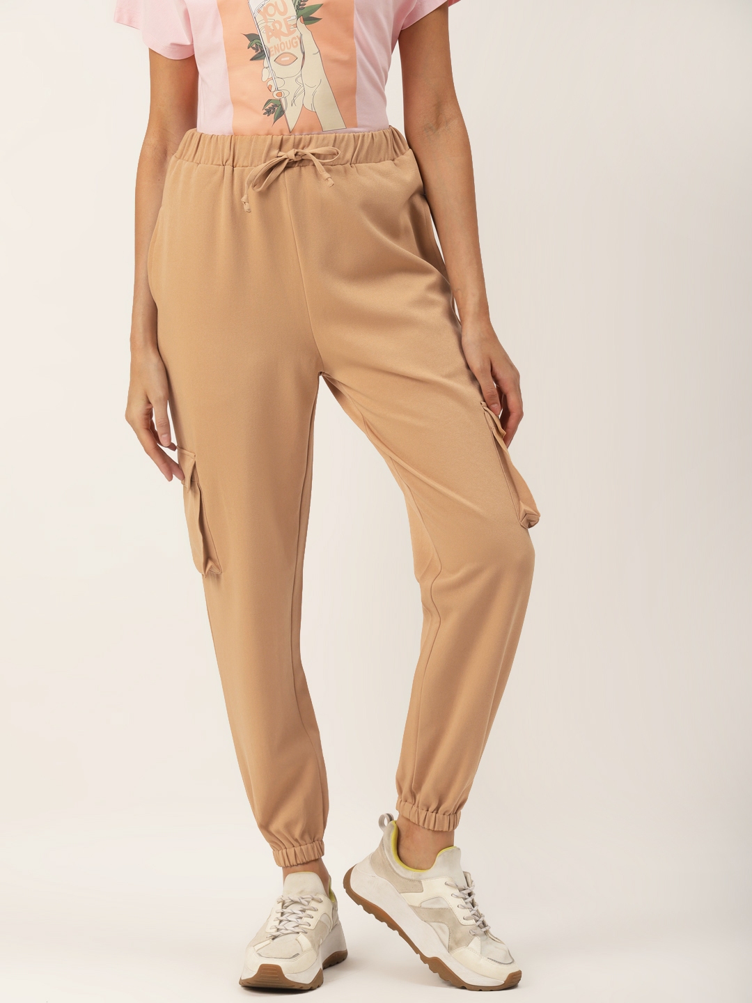 beige cargo joggers