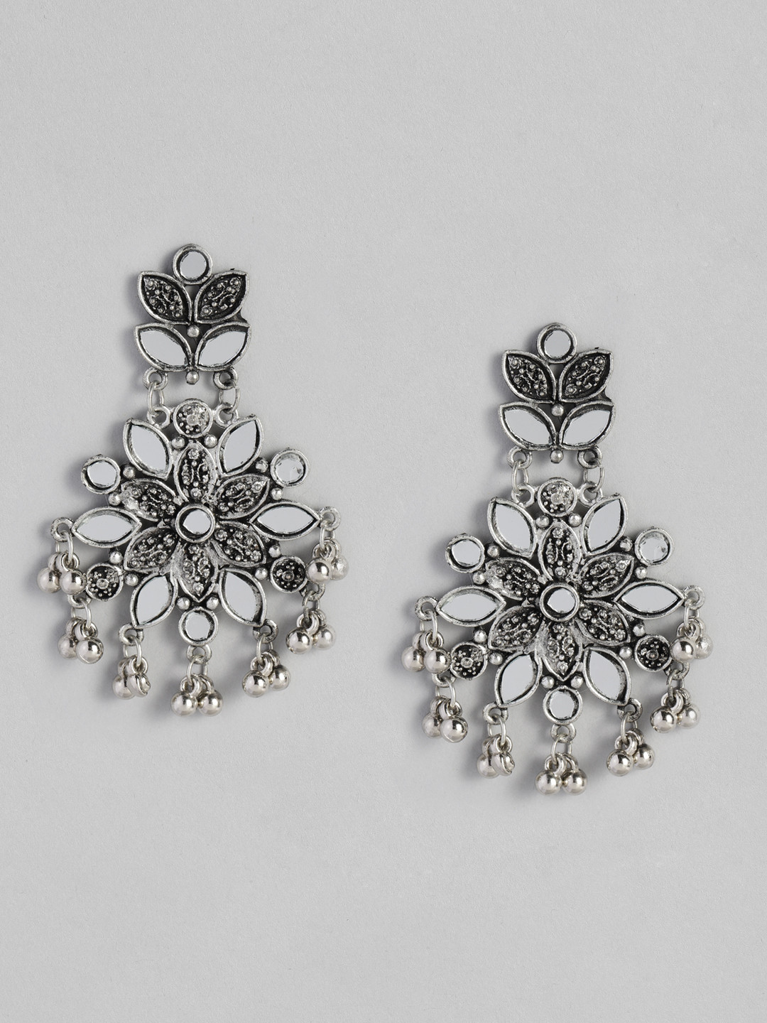 Oxidized mirror earrings Outlet