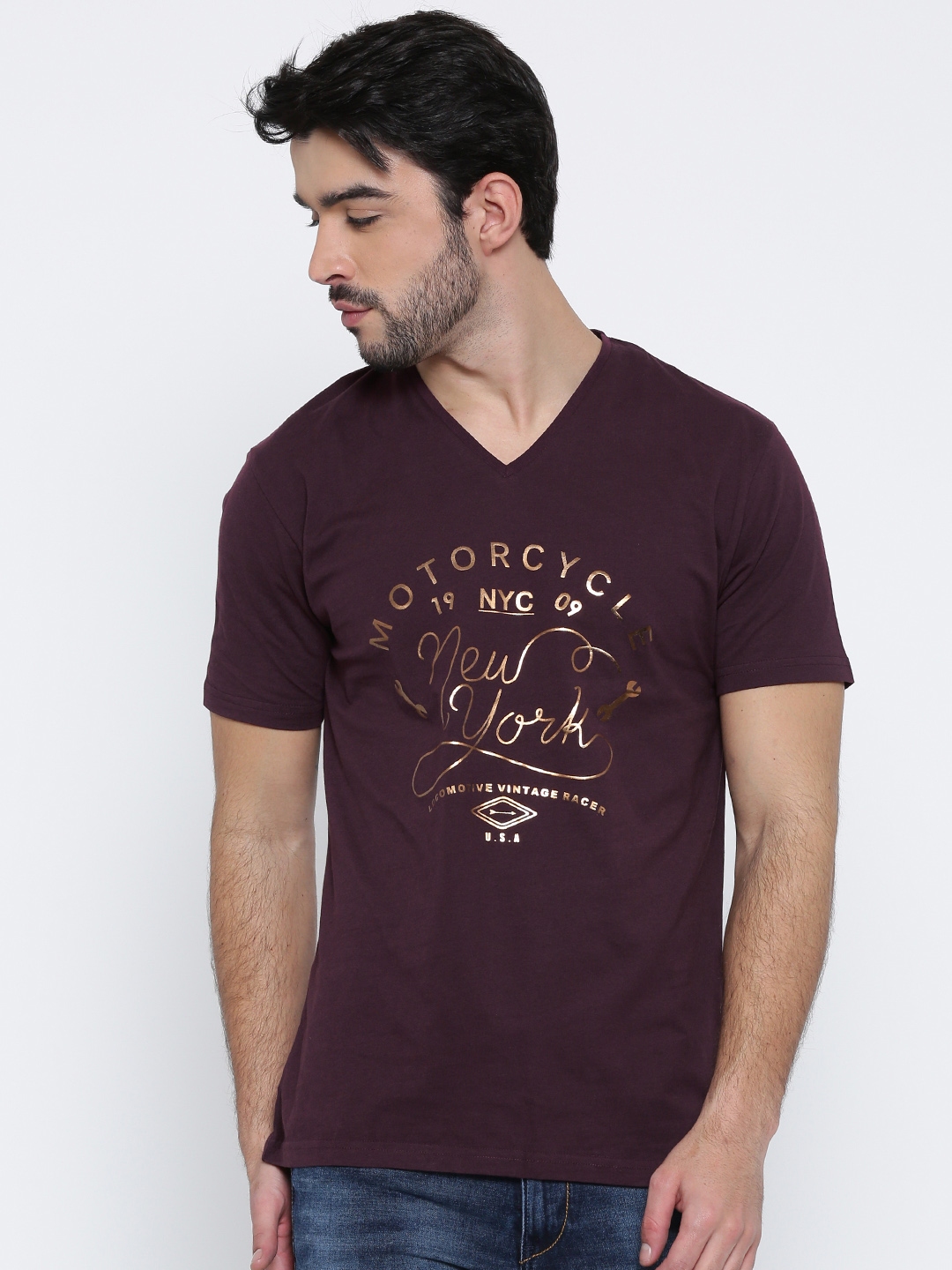 burgundy t shirt mens uk