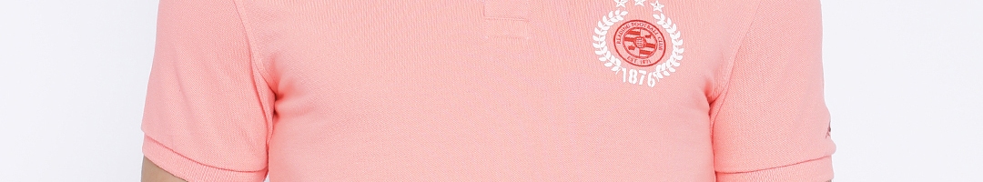 Buy 2go ACTIVE GEAR USA Peach Coloured Polo Pure Cotton T Shirt ...