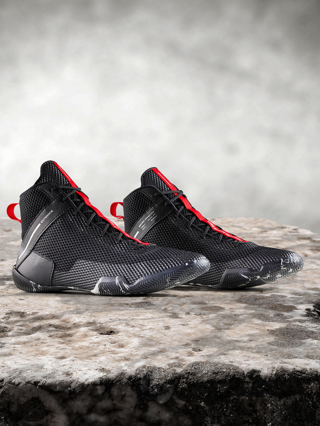 Buy Domyos By Decathlon Men Black Light & Flexible Boxing Shoes 500