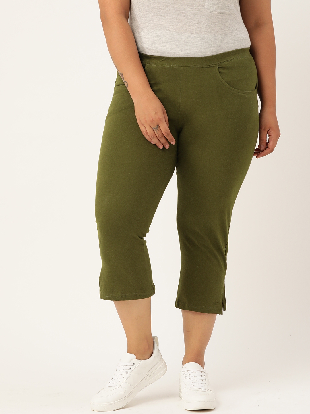 sage green capris