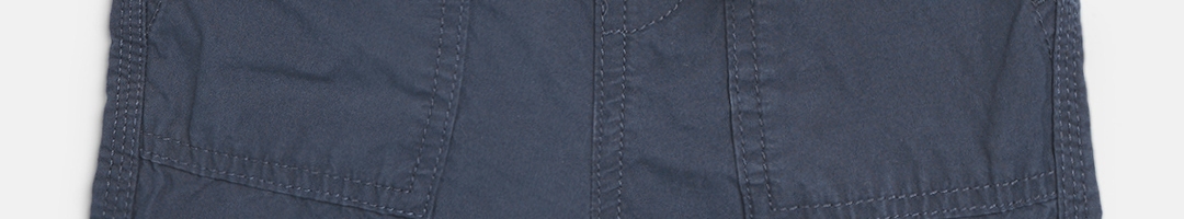 Buy Marks & Spencer Boys Navy Blue Pure Cotton Solid Regular Fit ...