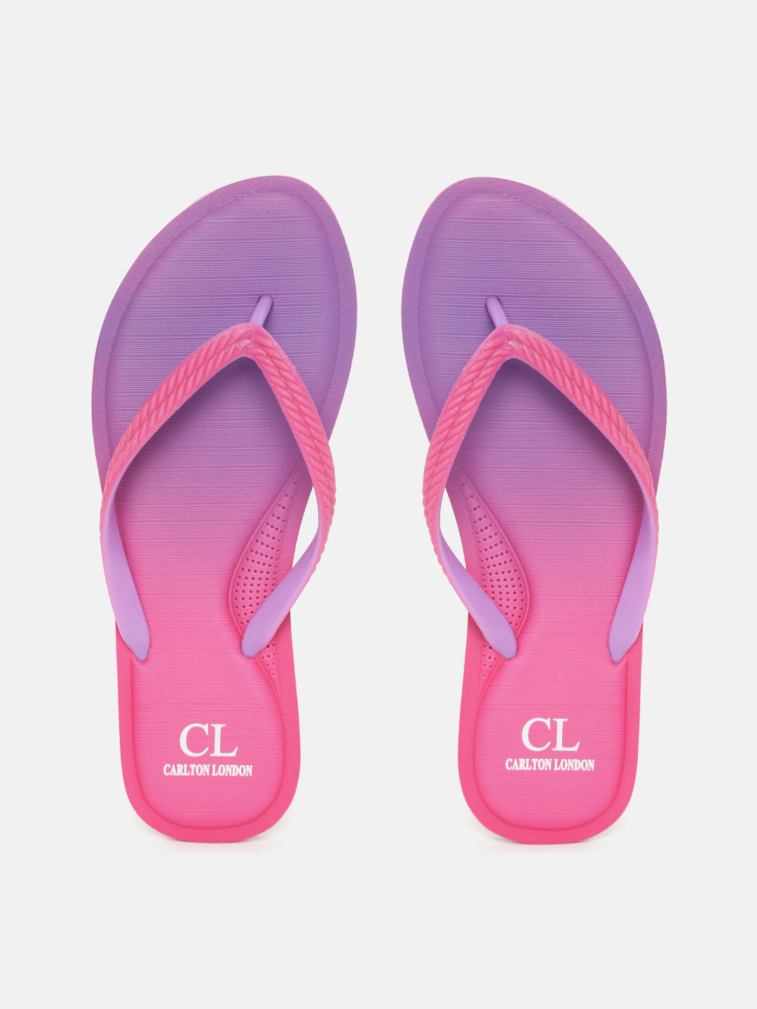 Buy Carlton London Women Pink & Lavender Ombre Thong Flip Flops - Flip Flops for Women 13943970 