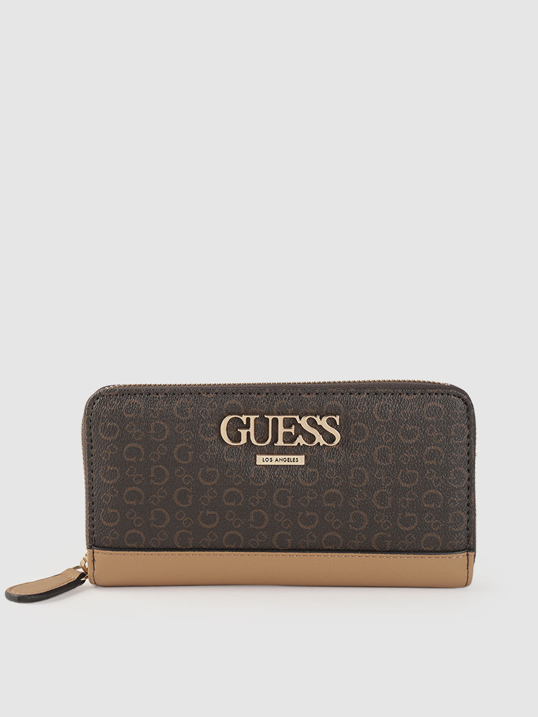 Buy GUESS Women Brown Brand Logo Print Zip Around Wallet Wallets for