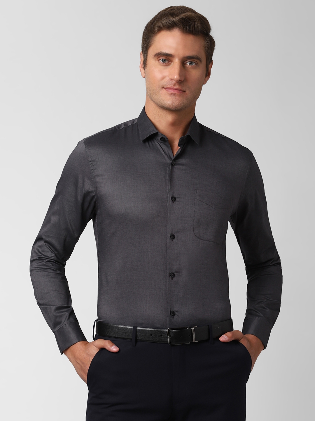 peter england shirts black