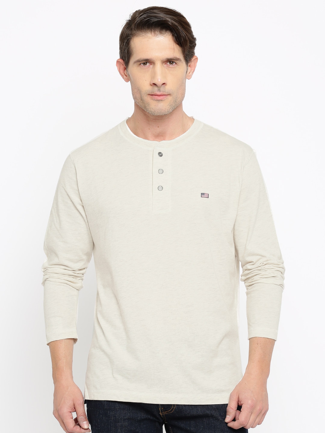 jockey white collar t shirt
