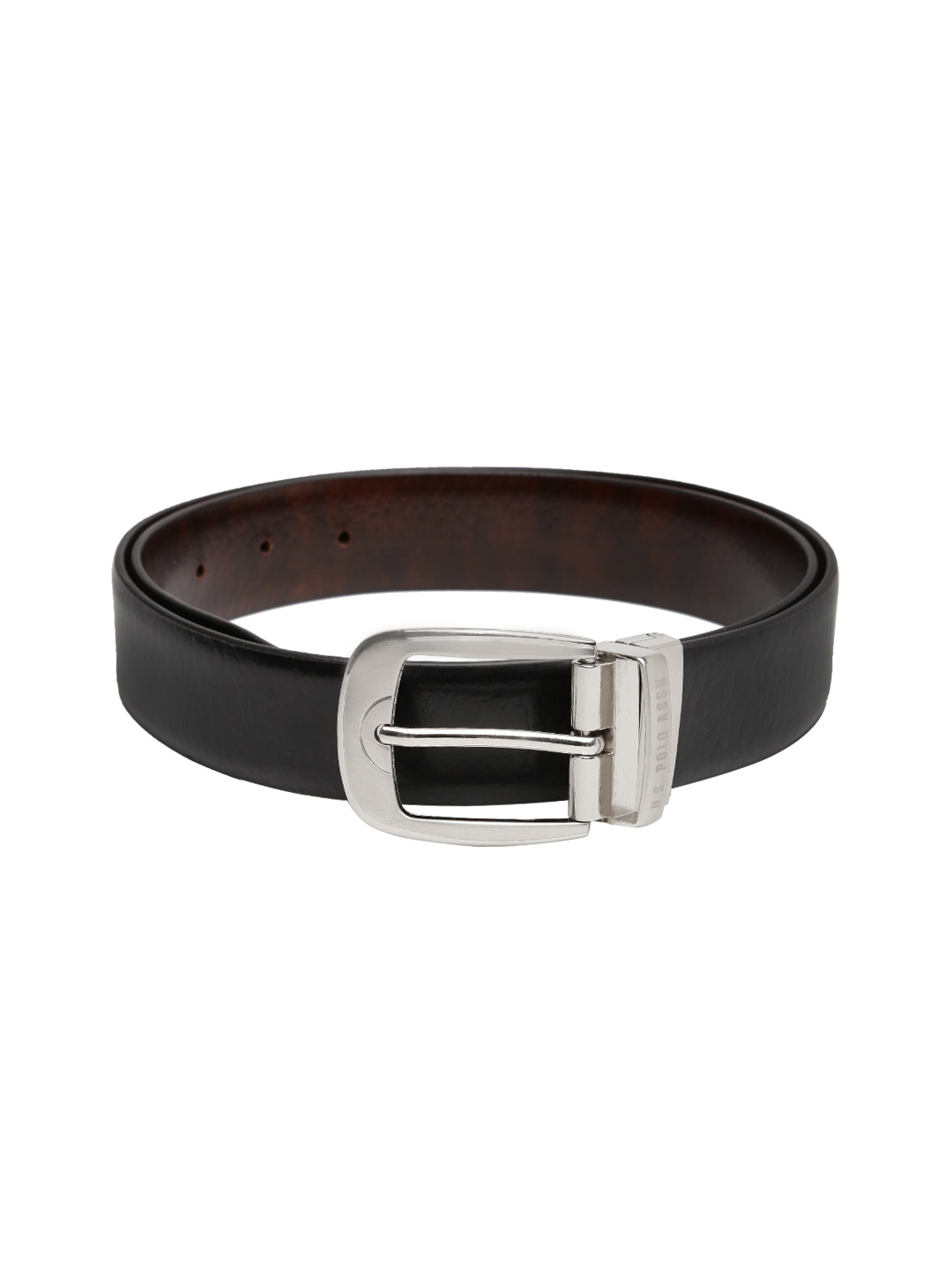 Buy U.S. Polo Assn. Men Black & Brown Reversible Leather Belt - Belts for Men 1396172 | Myntra