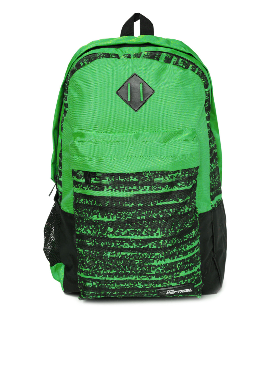 Buy THe VerTicaL Unisex Green & Black Printed Laptop Backpack
