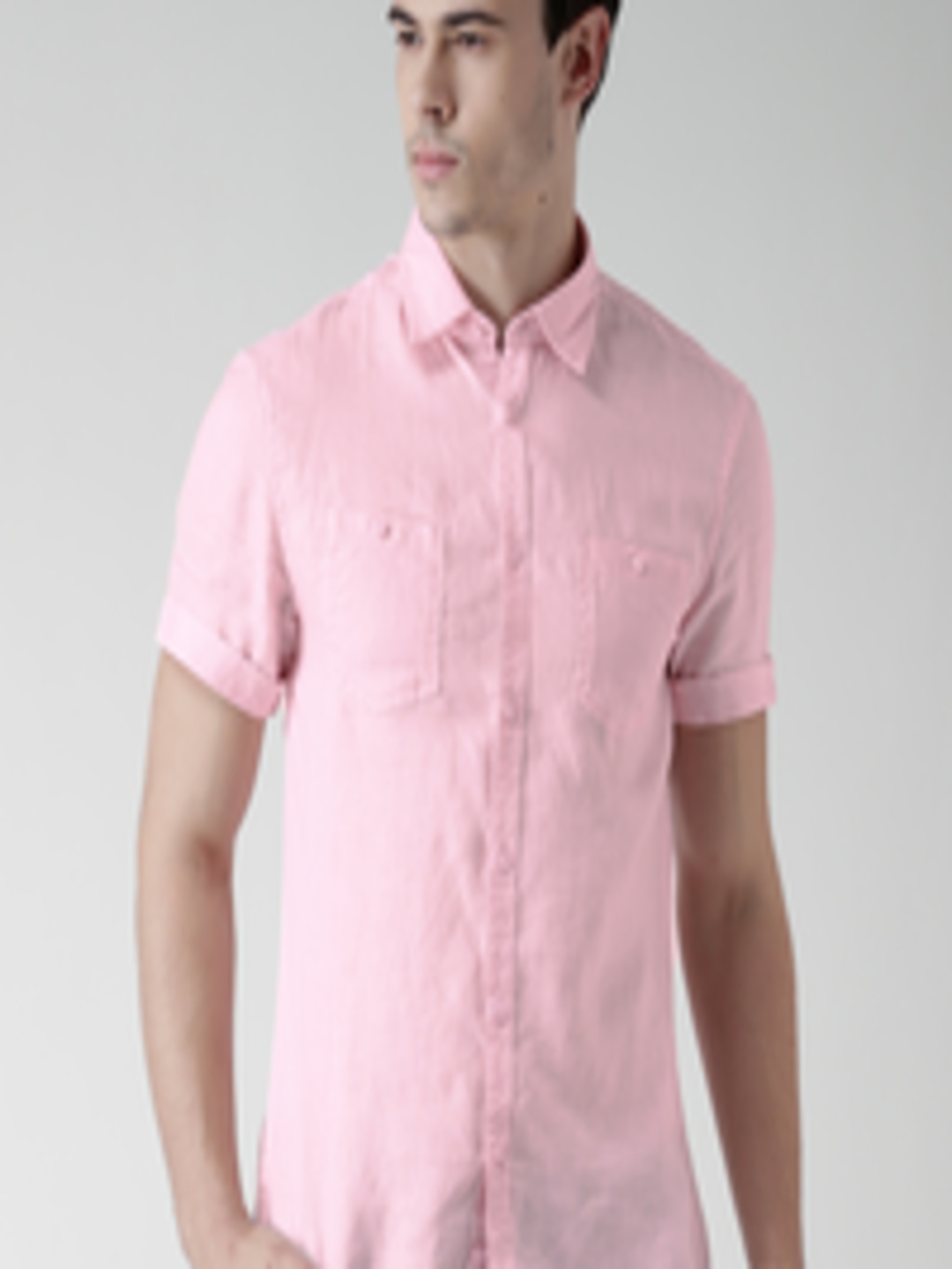 Buy Celio Pink Linen Casual Shirt - Shirts for Men 1396851 | Myntra