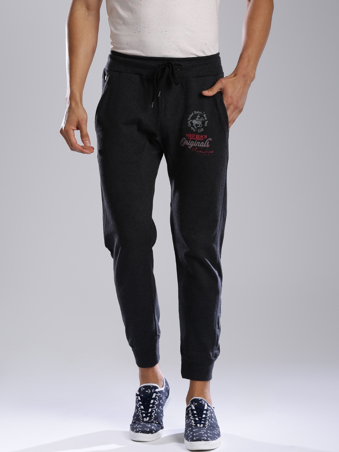 grey track pants mens
