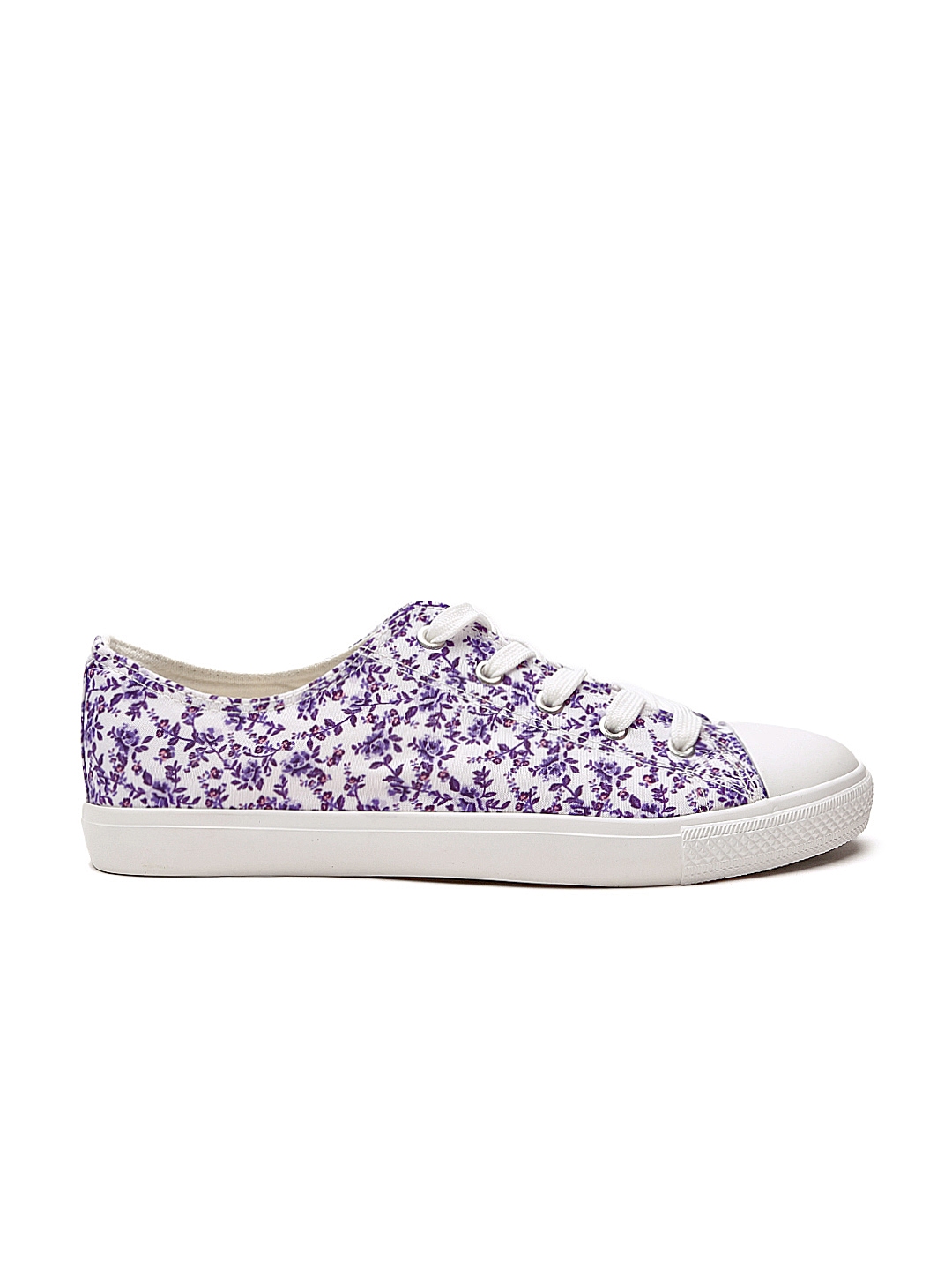 Buy New Look Women Purple Floral Print Canvas Shoes Casual Shoes for