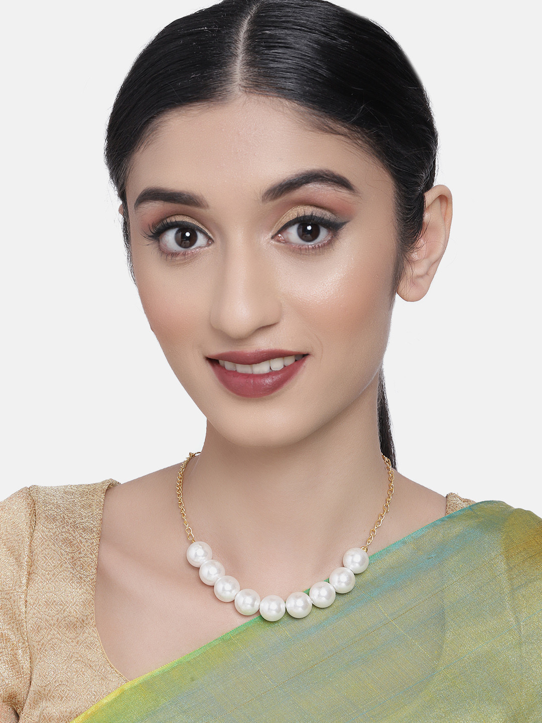 Pearl necklace myntra clearance