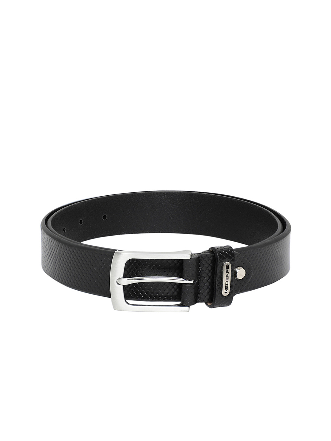 Buy Red Tape Men Black Textured Leather Belt Belts for Men 13996408
