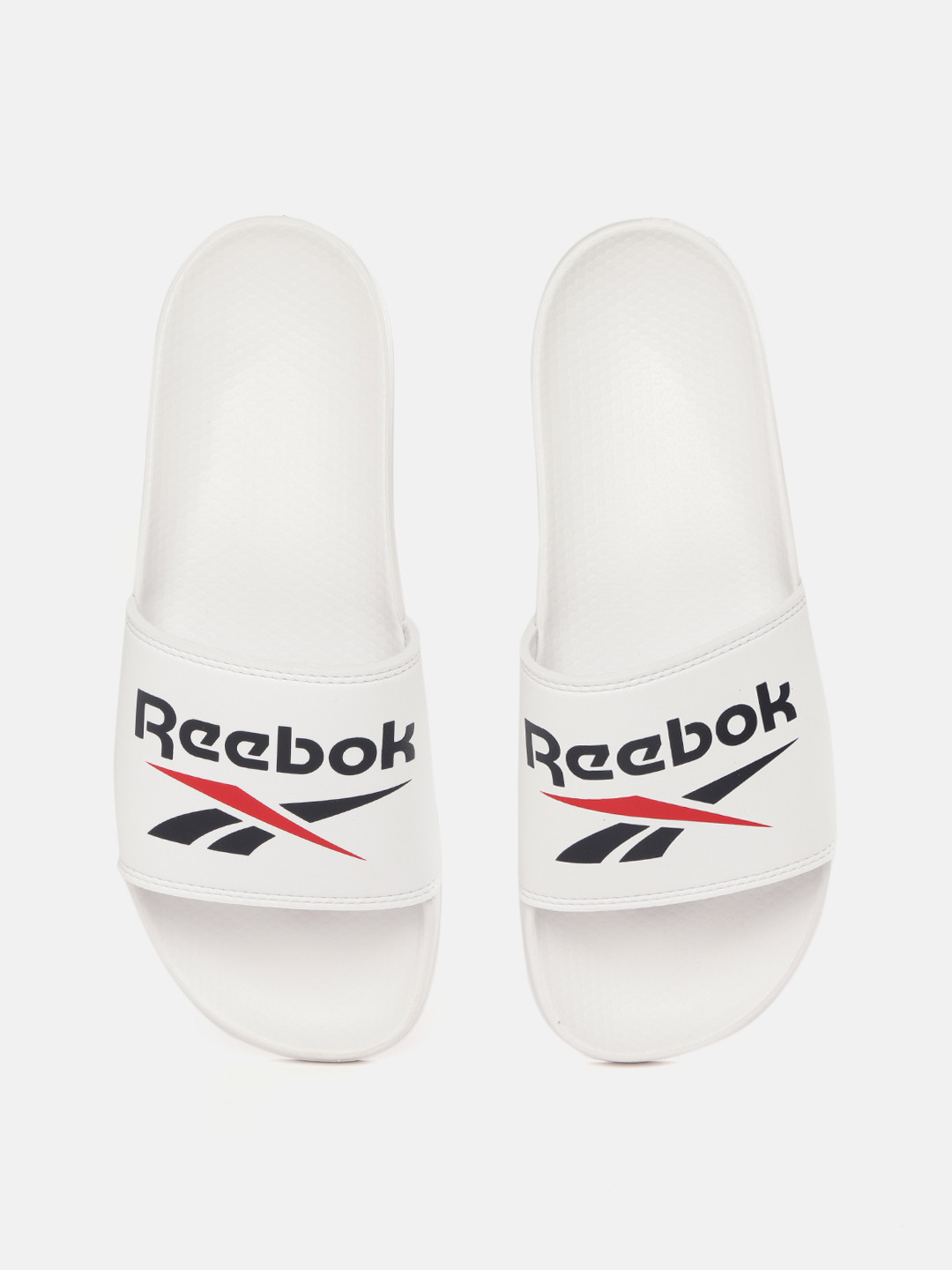 reebok sliders white